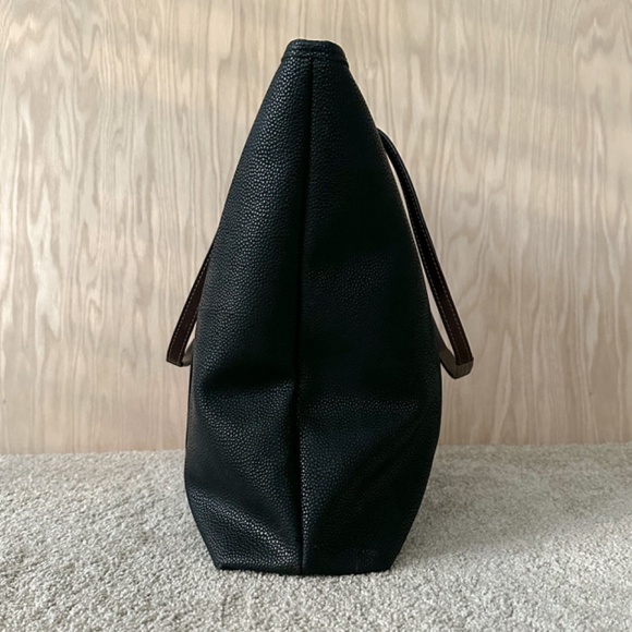 Jack Georges Pebbled Leather Black Laptop Tote Bag - Picture 6 of 15